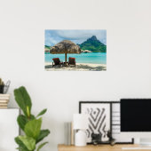Affiche de la plage de Bora Bora (Bureau à domicile)
