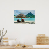 Affiche de la plage de Bora Bora (Cuisine)
