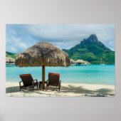 Affiche de la plage de Bora Bora (Devant)