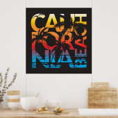 Affiche de la plage de Californie (Cuisine)