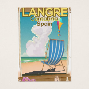 Affiche de la plage de Langre, Cantabrie Espagne