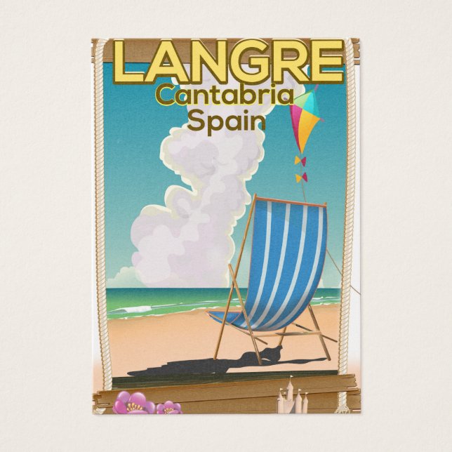Affiche de la plage de Langre, Cantabrie Espagne (Devant)