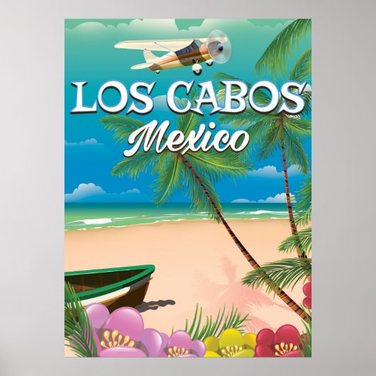 Affiche de la plage de Los Cabos au Mexique (Devant)