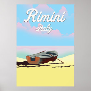 Affiche de la plage de Rimini Italie