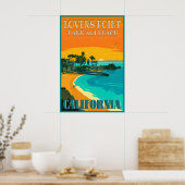 Affiche de la plage Lovers Point Pacific Grove Cal (Cuisine)