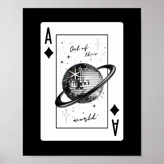 Affiche de la planète disco, art mural tendance de (Devant)