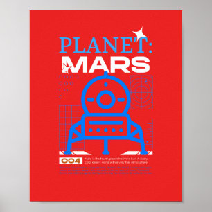 Affiche de la planète rouge mars