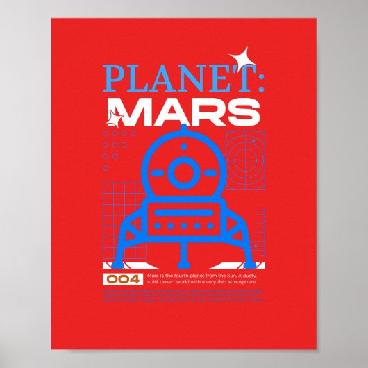 Affiche de la planète rouge mars (Devant)
