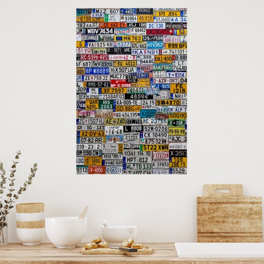 Affiche de la plaque de licence (Cuisine)