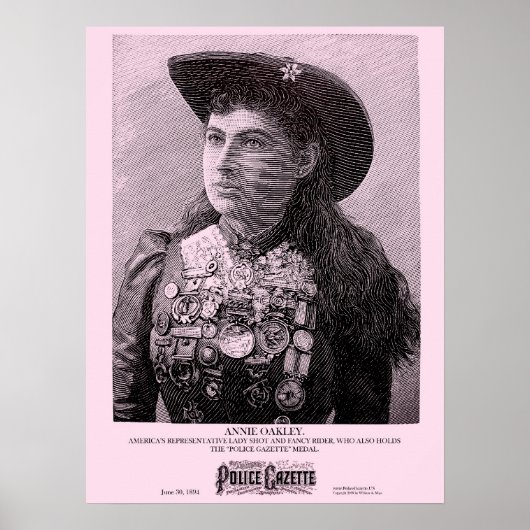 Affiche de la Police Gazette Oakley (Devant)