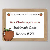 Affiche de la porte de l'enseignant (Devant)