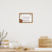 Affiche de la porte de l'enseignant (Cuisine)