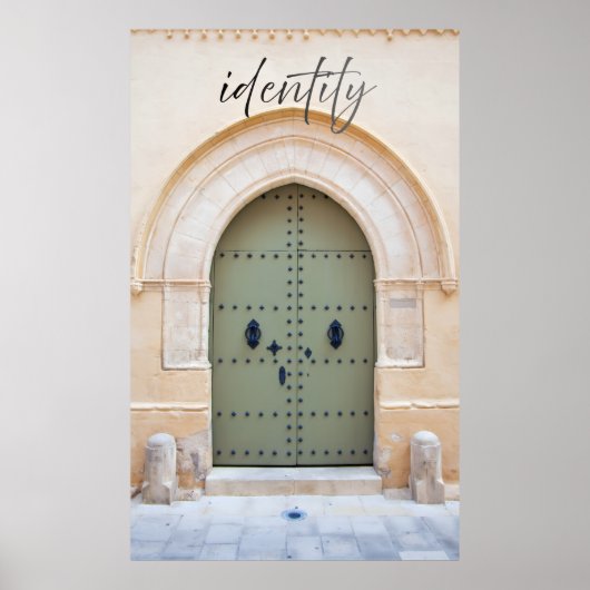 Affiche de la porte marocaine de l'identité (Devant)