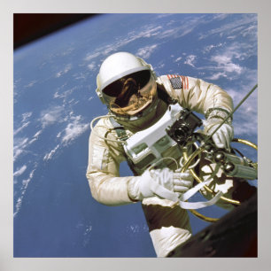 Affiche de la première marche spatiale américaine 