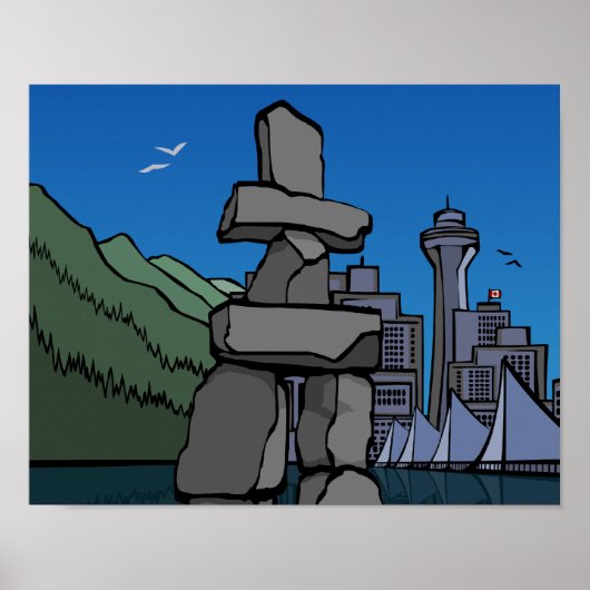 Affiche de la Première nation de Vancouver Inukshu (Devant)