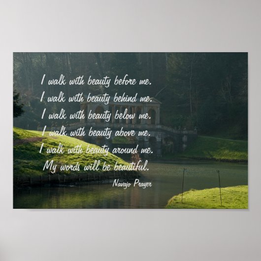 Affiche de la prière Navajo Walk in Beauty (Devant)
