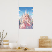 Affiche de la princesse anime mignonne dans un châ (Cuisine)