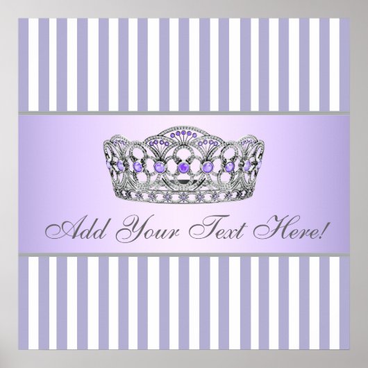 Affiche de la princesse violette gris et lavande (Devant)