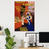 Affiche de la publicité vintage sur les cookies (Bureau à domicile)