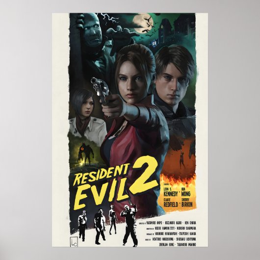 Affiche de la refonte de Resident Evil 2 Art de f (Devant)