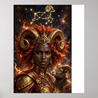 Affiche de la Reine Africaine du Zodiaque Bélier