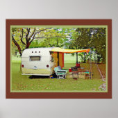 Affiche de la remorque de voyage vintage (Devant)