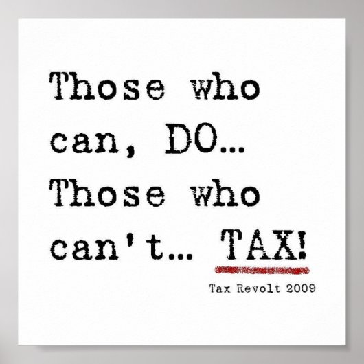Affiche de la révolte fiscale 2009 (Devant)