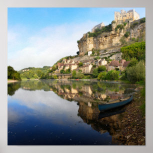 Affiche de la rivière Beynac-et-Cazenac et de la r