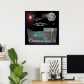 Affiche de la route terrestre (Bureau à domicile)