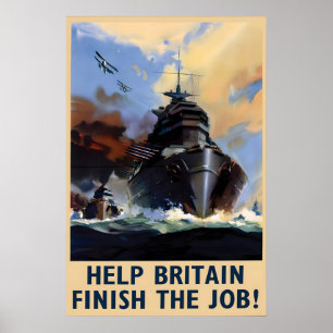 Affiche de la Royal Navy de la Seconde Guerre mond