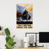 Affiche de la Royal Navy de la Seconde Guerre mond (Bureau à domicile)