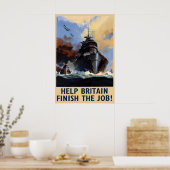 Affiche de la Royal Navy de la Seconde Guerre mond (Cuisine)