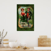 Affiche de la Saint-Patrick à cœurs pleins de joie (Cuisine)