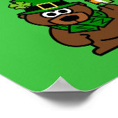 Affiche de la Saint Patrick avec ours leprechaun (Coin)