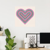 Affiche de la Saint-Valentin Cœur Arc-en-Ciel - Vi (Bureau à domicile)