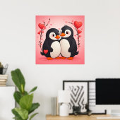 Affiche de la Saint-Valentin sur l'amour des manch (Bureau à domicile)