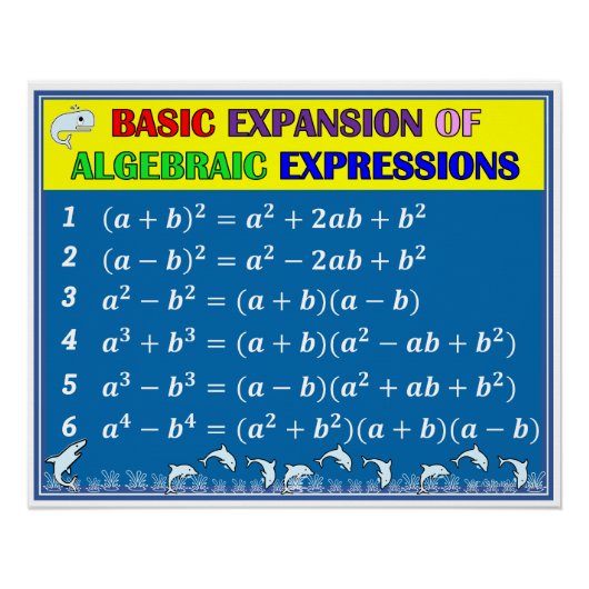 Affiche de la salle de classe Math Algebra - Océan (Devant)