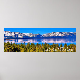 AFFICHE DE LA SCÈNE DU LAC TAHOE 36" X 12" SUR TOI
