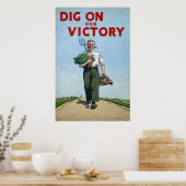 Affiche de la Seconde Guerre mondiale - Dig For Vi (Cuisine)