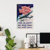 Affiche de la Seconde Guerre mondiale Force aérien (Bureau à domicile)