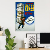Affiche de la Seconde Guerre mondiale - Livre de r (Bureau à domicile)
