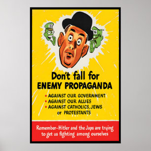 Affiche de la Seconde Guerre mondiale USA Ne tombe