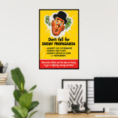 Affiche de la Seconde Guerre mondiale USA Ne tombe (Bureau à domicile)