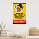 Affiche de la Seconde Guerre mondiale USA Ne tombe (Cuisine)