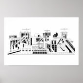 Affiche de la silhouette de la combinaison métallu (Devant)