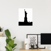 Affiche de la silhouette de la statue de la Libert (Bureau à domicile)