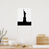 Affiche de la silhouette de la statue de la Libert (Cuisine)