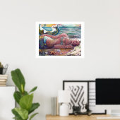 Affiche de la sirène endormie (Bureau à domicile)