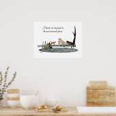 Affiche de la sirène sur le quai des bateaux (Cuisine)