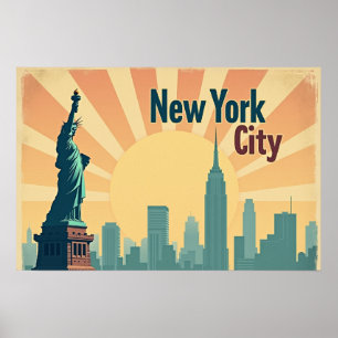 Affiche de la skyline Art Déco de New York – 24"x